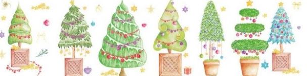 וואשי טיייפ רחב כריסטמס - עצי אשוח